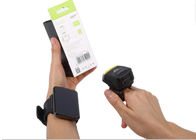 Mini Parmak Taşınabilir Yüzük Barkod Tarayıcı, Bluetooth 1D Giyilebilir Barkod Okuyucu
