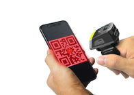Yüksek kaliteli kablosuz parmak yüzük barkod okuyucu QR kod tarayıcı, akıllı telefon / PC / PDA&amp;#39;lar ile çalışır
