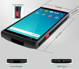 Bluetooth GPS Sağlam PDA Android Endüstriyel El Terminali Tarayıcısı