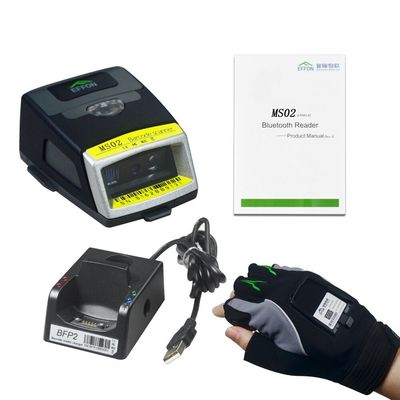MS02 Kablosuz Bluetooth Eldiven Barkod Okuyucu Okuyucu Serbest Eller Barkod Okuyucu