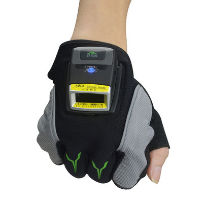 MS02 Kablosuz Bluetooth Eldiven Barkod Okuyucu Okuyucu Serbest Eller Barkod Okuyucu