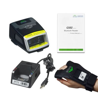 GS02 Giyilebilir Barkod Tarayıcı Bluetooth 1D 2D Barkod Okuyucu